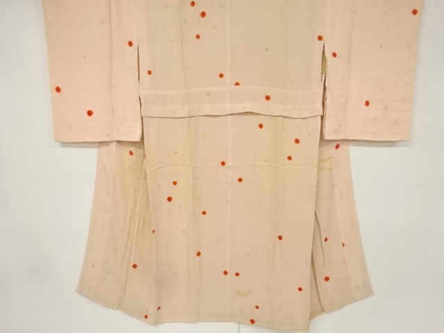 JAPANESE KIMONO / ANTIQUE JUBAN / SILK / MON KINSHA / SHIBORI / DOTS